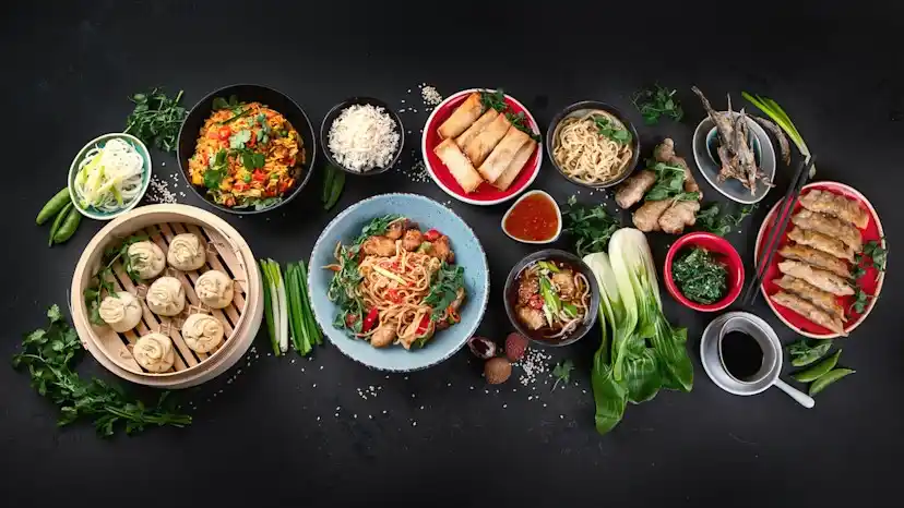 Multi Chinese dishes at china one