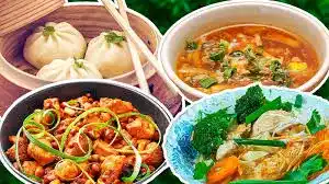 Chinese soup, dumplings, and noodles