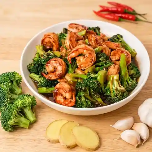 China One Complete Guide 99 shrimp with broccli
